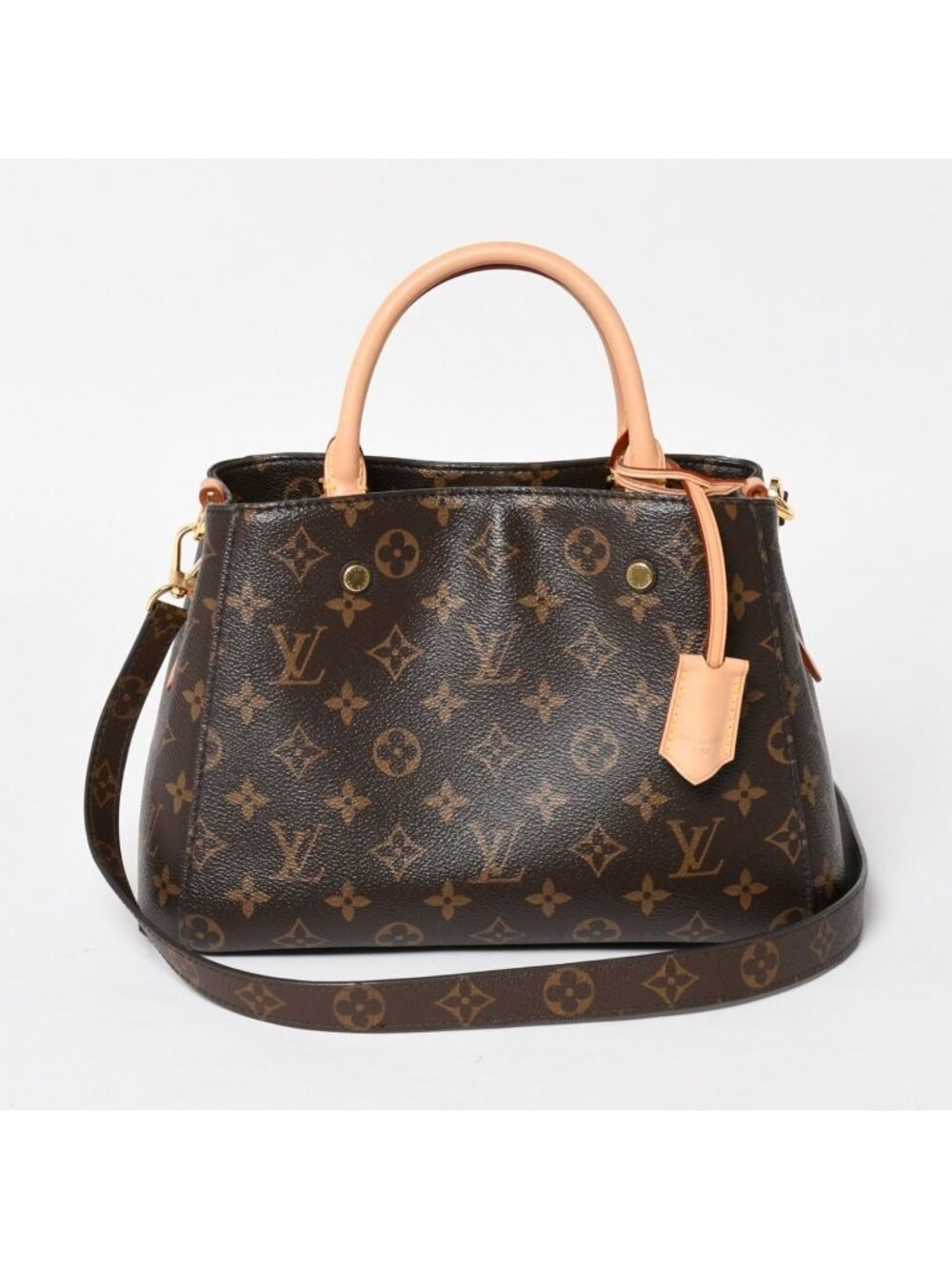 Louis Vuitton Montaigne BB Monogram Handbag Brown